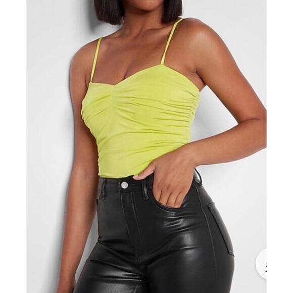 Express Body Contour Ruched Bodysuit XS - Picture 1 of 6